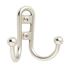 Amerock Double Prong Robe Hook-Silver Amerock Double Prong Robe Hook-Silver