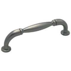 Euro Classica 3-3/4 Inch Center to Center Brushed Tin Cabinet Pull Euro Classica 3-3/4 Inch Center to Center Brushed Tin Cabinet Pull