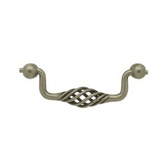 Forged Iron 3-3/4 Inch Center to Center Antique Pewter Cabinet Bail Pull Forged Iron 3-3/4 Inch Center to Center Antique Pewter Cabinet Bail Pull