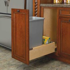 Single Trash Pullout 50 Quart-Wood Single Trash Pullout 50 Quart-Wood