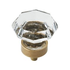 Traditional Classics 1-1/4 Inch Diameter Crystal/Gilded Bronze Cabinet Knob Traditional Classics 1-1/4 Inch Diameter Crystal/Gilded Bronze Cabinet Knob