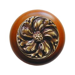 English Garden 1-1/2 Inch Diameter Antique Brass Cabinet Knob English Garden 1-1/2 Inch Diameter Antique Brass Cabinet Knob