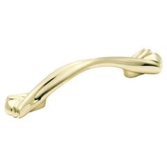 Expressions 3 Inch Center to Center Sterling Brass Cabinet Pull Expressions 3 Inch Center to Center Sterling Brass Cabinet Pull