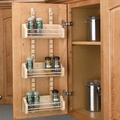 Adjustable Door Mt Spice Rack 15" Wood Adjustable Door Mt Spice Rack 15" Wood
