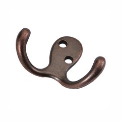 Double Utility Coat Hook Dark Antique Copper Double Utility Coat Hook Dark Antique Copper