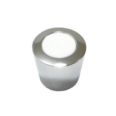 Black & White 15/16 Inch Diameter Chrome,White Cabinet Knob Black & White 15/16 Inch Diameter Chrome,White Cabinet Knob