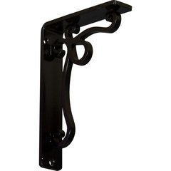 Orleans 1.5"W x 5.5"D x 8"H Countertop Bracket - Iron/Steel Powder Coated Black Orleans 1.5"W x 5.5"D x 8"H Countertop Bracket - Iron/Steel Powder Coated Black