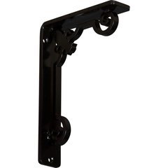 Fleur-de-lis 1.5"W x 5.5"D x 8"H Countertop Bracket - Iron/Steel Powder Coated Black Fleur-de-lis 1.5"W x 5.5"D x 8"H Countertop Bracket - Iron/Steel Powder Coated Black