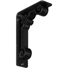 Fleur-de-lis 2"W x 5.5"D x 8"H Countertop Bracket - Iron/Steel Powder Coated Black Fleur-de-lis 2"W x 5.5"D x 8"H Countertop Bracket - Iron/Steel Powder Coated Black