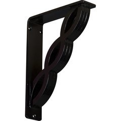 Loera 2"W x 7.5"D x 10"H Countertop Bracket - Iron/Steel Powder Coated Black Loera 2"W x 7.5"D x 10"H Countertop Bracket - Iron/Steel Powder Coated Black