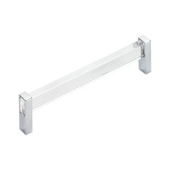 Prism Pull 6-5/16 inch Center to Center Transparent with Polished Chrome Prism Pull 6-5/16 inch Center to Center Transparent with Polished Chrome