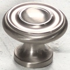 Solid Brass Traditional Designs 1-1/4 Inch Diameter Satin Nickel Cabinet Knob Solid Brass Traditional Designs 1-1/4 Inch Diameter Satin Nickel Cabinet Knob