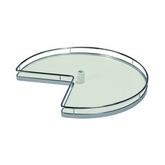 Kessebohmer 3/4 Round Kidney Tray Set 28" Chrome/White Kessebohmer 3/4 Round Kidney Tray Set 28" Chrome/White