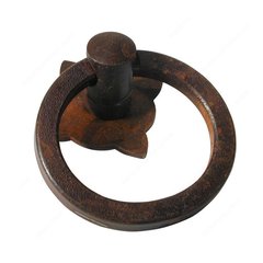 Forged Iron 1-9/16 Inch Diameter Rust Cabinet Ring Pull Forged Iron 1-9/16 Inch Diameter Rust Cabinet Ring Pull