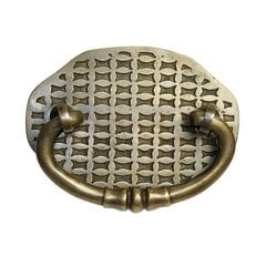 Bail Pulls 3-3/4 Inch Center to Center Unlacquered Antique Brass Cabinet Bail Pull Bail Pulls 3-3/4 Inch Center to Center Unlacquered Antique Brass Cabinet Bail Pull