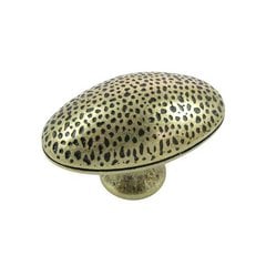 Hammered 2 Inch Diameter Antique Brass Cabinet Knob Hammered 2 Inch Diameter Antique Brass Cabinet Knob
