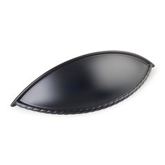Lenoir 3-3/4 Inch Center to Center Matte Black Cabinet Cup Pull Lenoir 3-3/4 Inch Center to Center Matte Black Cabinet Cup Pull