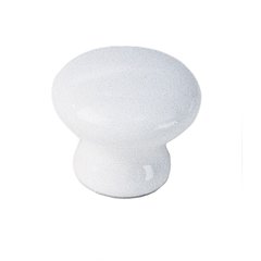 White Porcelain 1-3/8 Inch Diameter White Cabinet Knob White Porcelain 1-3/8 Inch Diameter White Cabinet Knob