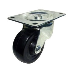Rubber Caster with Swivel - Black Rubber Caster with Swivel - Black