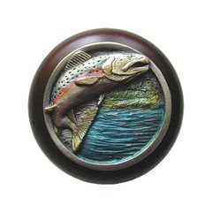 Great Outdoors 1-1/2 Inch Diameter Pewter Hand Tinted Cabinet Knob Great Outdoors 1-1/2 Inch Diameter Pewter Hand Tinted Cabinet Knob