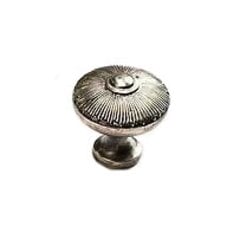 Sunburst 1-1/2 Inch Diameter Silver Antique Cabinet Knob Sunburst 1-1/2 Inch Diameter Silver Antique Cabinet Knob