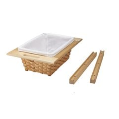4WV Base 18 Woven Basket With Rails Eucalyptus 4WV Base 18 Woven Basket With Rails Eucalyptus