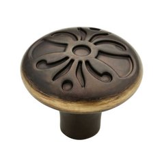 Augustine 1-3/8 Inch Diameter Bronze W/ Gold Highlights Cabinet Knob Augustine 1-3/8 Inch Diameter Bronze W/ Gold Highlights Cabinet Knob