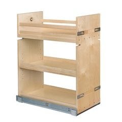 Baltic Birch 12 Inch Wide Base Cabinet Organizer with Natural Finish - Includes Soft Close Slides Baltic Birch 12 Inch Wide Base Cabinet Organizer with Natural Finish - Includes Soft Close Slides
