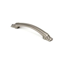 Volute 3-1/2 Inch Center to Center Dull Satin Nickel Cabinet Pull Volute 3-1/2 Inch Center to Center Dull Satin Nickel Cabinet Pull
