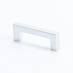 Square 2-1/2 Inch Center to Center Dull Chrome Cabinet Pull Square 2-1/2 Inch Center to Center Dull Chrome Cabinet Pull