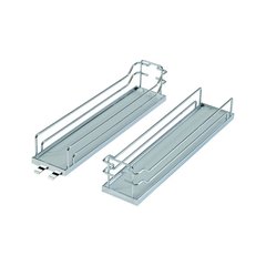 Tray Set For Base Pullout 7 inch Wide Chrome and Grey Tray Set For Base Pullout 7 inch Wide Chrome and Grey