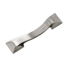 Deco 3-1/2 Inch Center to Center Satin Nickel Cabinet Pull Deco 3-1/2 Inch Center to Center Satin Nickel Cabinet Pull