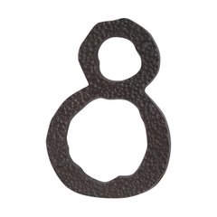 Hammered House Number Eight Aged Bronze Hammered House Number Eight Aged Bronze