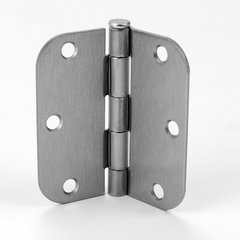 1/4 inch Radius Door Hinge 3-1/2 inch x 3-1/2 inch Satin Nickel 1/4 inch Radius Door Hinge 3-1/2 inch x 3-1/2 inch Satin Nickel