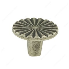 Art Deco 1-3/16 Inch Diameter Faux Iron Cabinet Knob Art Deco 1-3/16 Inch Diameter Faux Iron Cabinet Knob