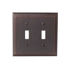 Mulholland Two Toggle Wall Plate Oil Rubbed Bronze Mulholland Two Toggle Wall Plate Oil Rubbed Bronze