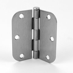 5/8" Radius Door Hinge 3-1/2" X 3-1/2" Satin Nickel 5/8" Radius Door Hinge 3-1/2" X 3-1/2" Satin Nickel