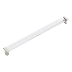 Positano 12-5/8 Inch Center to Center Chrome/Clear Cabinet Pull Positano 12-5/8 Inch Center to Center Chrome/Clear Cabinet Pull