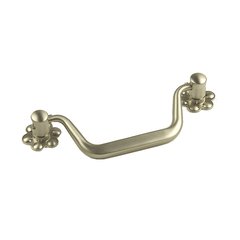 Country 3-3/4 Inch Center to Center Dull Satin Nickel Cabinet Bail Pull Country 3-3/4 Inch Center to Center Dull Satin Nickel Cabinet Bail Pull