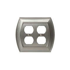 Allison Two Receptacle Wall Plate Satin Nickel Allison Two Receptacle Wall Plate Satin Nickel