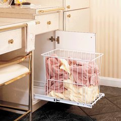 HRV Series 15 inch Wire Hamper White HRV Series 15 inch Wire Hamper White