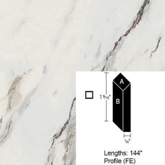 Wilsonart Bevel Edge - Calcutta Marble - 12 Ft Wilsonart Bevel Edge - Calcutta Marble - 12 Ft