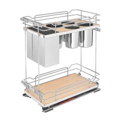 Base Organizer W/ Knife Block/Bins/Shelf 11" Maple Base Organizer W/ Knife Block/Bins/Shelf 11" Maple