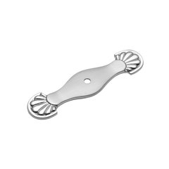 Newport Backplate 3-7/8 inch L Satin Silver Cloud Newport Backplate 3-7/8 inch L Satin Silver Cloud