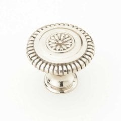 Sonata 1-5/16 Inch Diameter White Brass Cabinet Knob Sonata 1-5/16 Inch Diameter White Brass Cabinet Knob