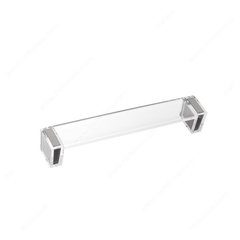 Clear 6-5/16 Inch Center to Center Brushed Nickel,Clear Cabinet Pull Clear 6-5/16 Inch Center to Center Brushed Nickel,Clear Cabinet Pull