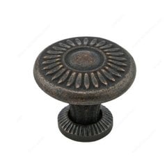 Traditional Cast Iron 1-1/2 Inch Diameter Florentine Bronze Cabinet Knob Traditional Cast Iron 1-1/2 Inch Diameter Florentine Bronze Cabinet Knob
