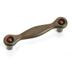 Foundry 3 Inch Center to Center Black With Terra Cotta Wash Cabinet Pull Foundry 3 Inch Center to Center Black With Terra Cotta Wash Cabinet Pull