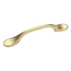 Conquest 3 Inch Center to Center Polished Brass Cabinet Pull Conquest 3 Inch Center to Center Polished Brass Cabinet Pull