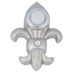 Fleur De Lis Lighted Doorbell Button Brushed Nickel Fleur De Lis Lighted Doorbell Button Brushed Nickel
